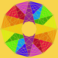 Geometrie, regenbogenfarben
